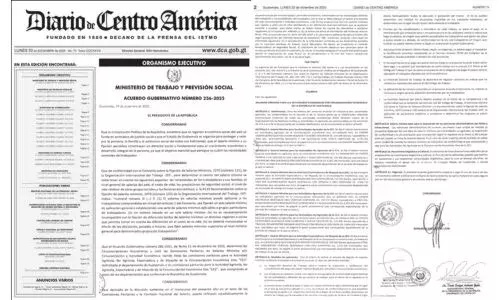 Acuerdo oficializa incremento al salario mínimo 2026 en Guatemala