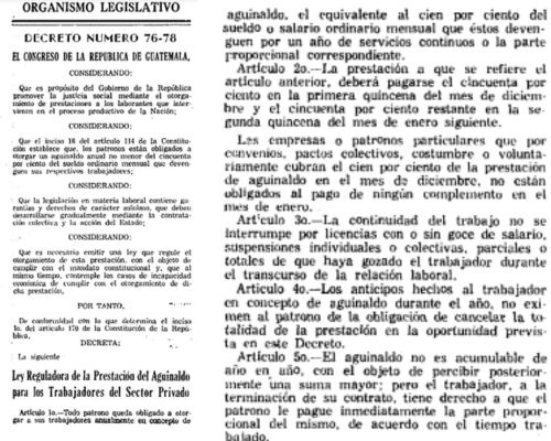Cálculo aguinaldo con la página del Ministerio de Trabajo de Guatemala