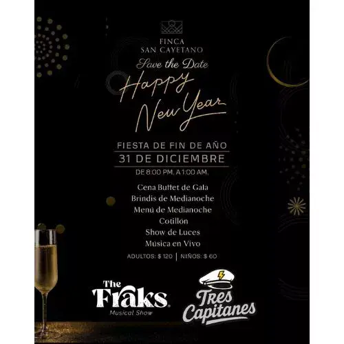 Fiesta de Año Nuevo 2026 en Finca San Cayetano
