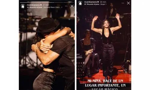 Jason Momoa y Adria Arjona en el concierto de Ricardo Arjona en Guatemala