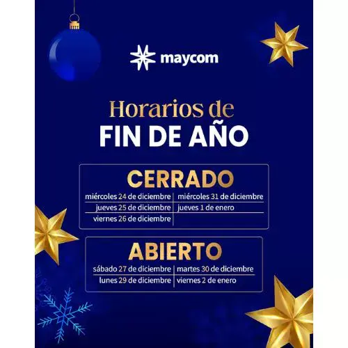 Maycom Lugares cerrados en Guatemala por Navidad y Año Nuevo 2025