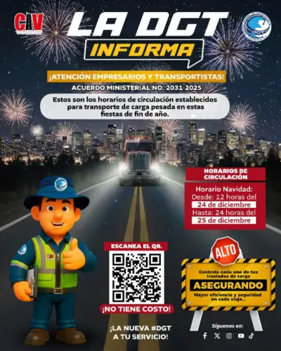 Restricción al transporte pesado navidad 2025