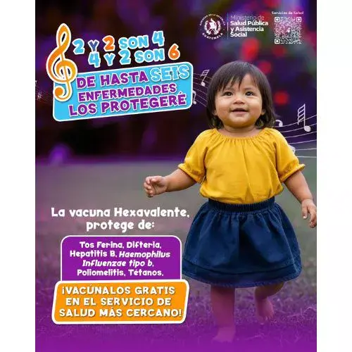 Vacuna Hexavalente para bebés de forma gratuita en Guatemala