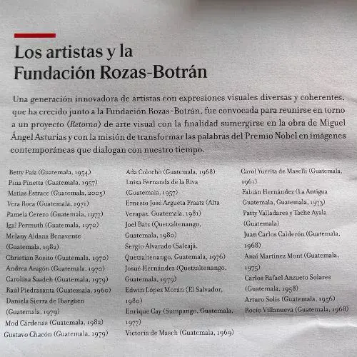 El libro Retorno con poemas de Miguel Ángel Asturias y obras de arte