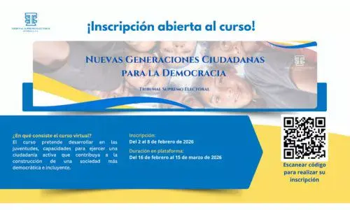 Inscripciones a cursos de educación electoral del TSE 2026