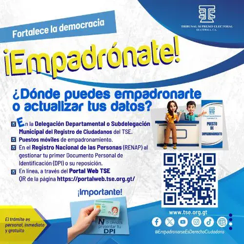 Listado lugares de empadronamiento para las elecciones 2027