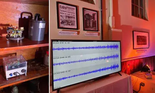 Museo del INSIVUMEH con evolución sismología en Guatemala