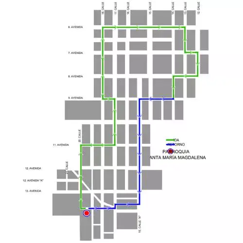 Procesión 1 de abril 2026, Parroquia Santa María Magdalena, Zona 1 Ciudad de Guatemala