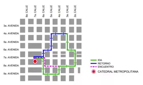 Procesión 12 de abril 2026, Catedral Metropolitana Zona 1 Ciudad Guatemala