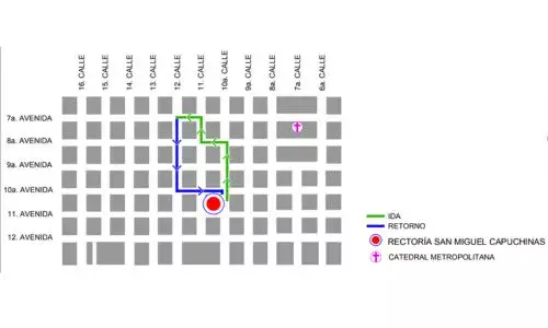 Procesión 14 de marzo 2026, Rectoría San Miguel Capuchinas, Zona 1 Ciudad Guatemala