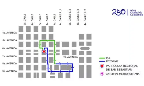 Procesión 15 de marzo 2026 Parroquia Rectoral de San Sebastián, Zona 1 Ciudad Guatemala