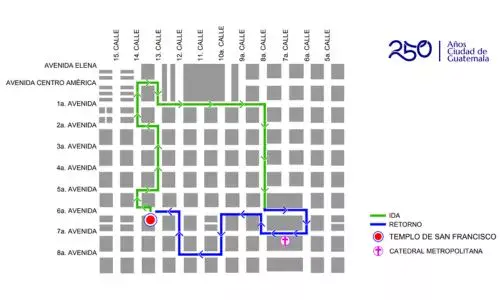 Procesión 20 de marzo 2026 Templo de San Francisco, Zona 1 Ciudad Guatemala