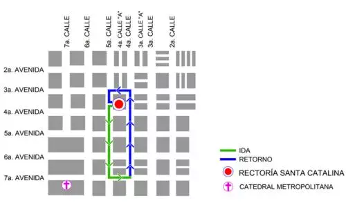 Procesión 27 de marzo 2026, Rectoría Santa Catalina Zona 1 Ciudad Guatemala