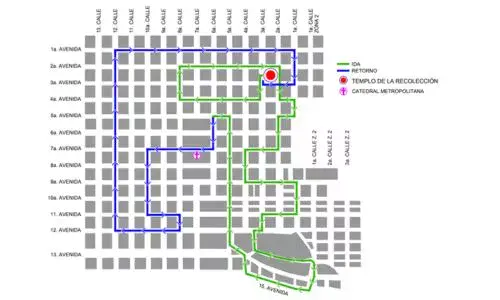 Procesión 28 de marzo 2026, Templo de la Recolección Zona 1 Ciudad Guatemala