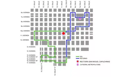 Procesión 29 de marzo 2026, Rectoría San Miguel Capuchinas Zona 1 Ciudad Guatemala