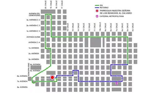 Procesión 3 de abril 2026, El Calvario Zona 1 Ciudad Guatemala