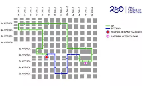 Procesión 3 de abril 2026, Templo de San Francisco Zona 1 Ciudad Guatemala