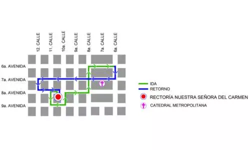 Procesión 31 de marzo 2026, Rectoría Nuestra Señora del Carmen, Zona 1 Ciudad Guatemala