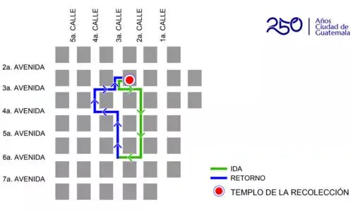 Procesión 4 de abril 2026, Templo de la Recolección Zona 1 Ciudad Guatemala