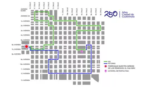 Procesión de Jesús de la Justicia, El Calvario 2026, Zona 1 de Ciudad Guatemala