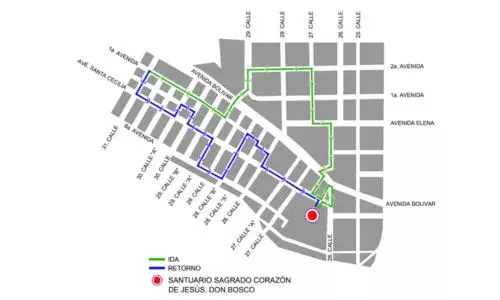 Procesión del Santuario Sagrado Corazón de Jesús, Don Bosco, 7 de marzo 2026, Zona 1 Ciudad Guatemala