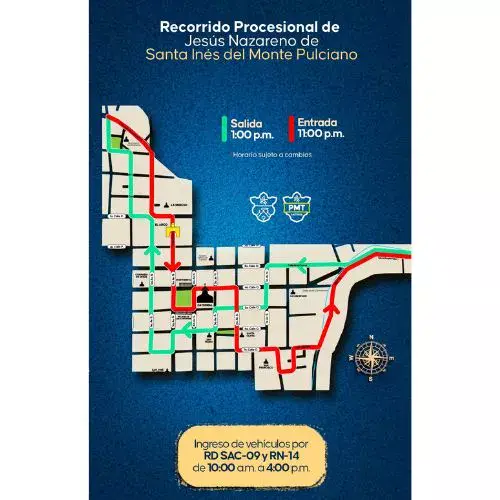 Recorrido procesión 1 de marzo 2026 en Antigua Guatemala