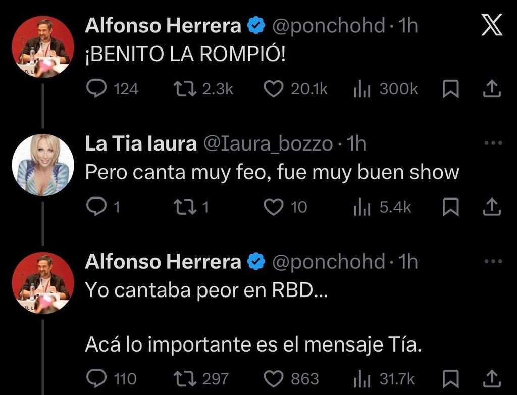Alfonso Herrera y su respuesta viral sobre el show de Bad Bunny.