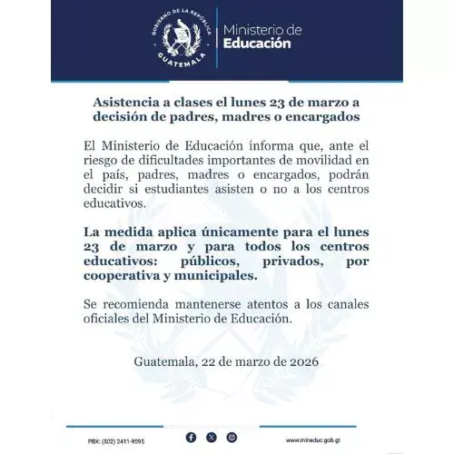 Medida de seguridad del Mineduc 2026