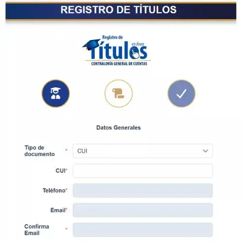 Pasos para registrar títulos universitarios en línea ante la CGC
