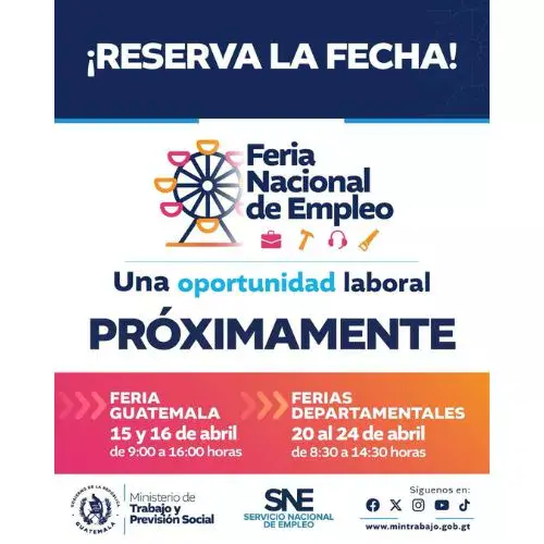 Feria Nacional de Empleo 2026 en Guatemala