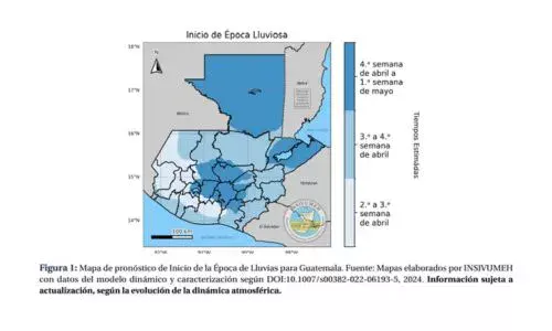 Pronóstico de Insivumeh inicio de la época de lluvia en Guatemala 2026