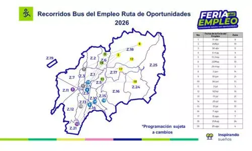Recorrido del Bus del Empleo en Ciudad Guatemala 2026