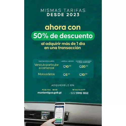 Publicaron reglamento de parqueo seguro en Antigua Guatemala 2026