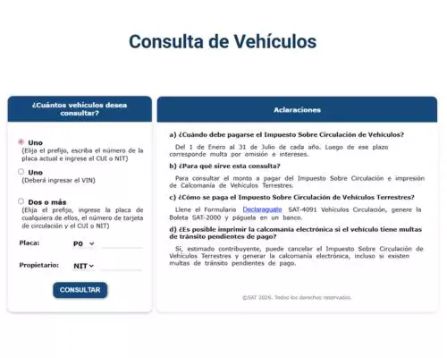 Último día para pagar el Impuesto de Circulación Guatemala 2026