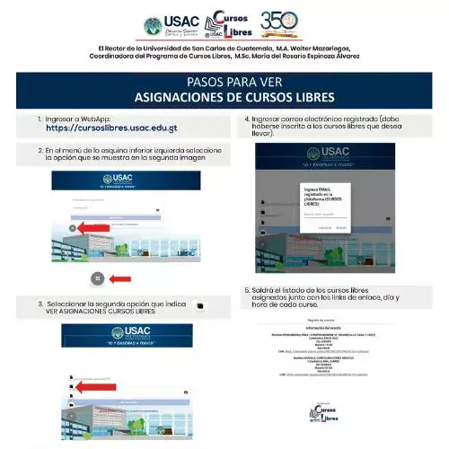 Cursos libres USAC 2026 segundo bimestre
