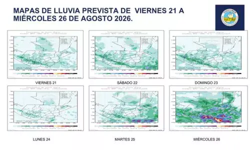 Pronóstico del clima en Guatemala fin de semana del 22 y 23 de agosto 2026