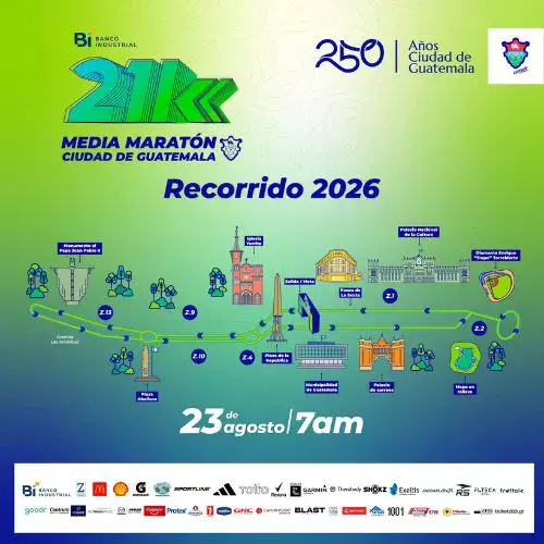Recorrido 21K Ciudad Guatemala 2026