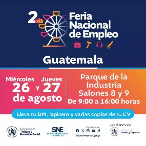 Segunda Feria Nacional de Empleo 2026 Ciudad Guatemala