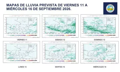 Clima en Guatemala Pronóstico para el 12 y 13 de septiembre 2026