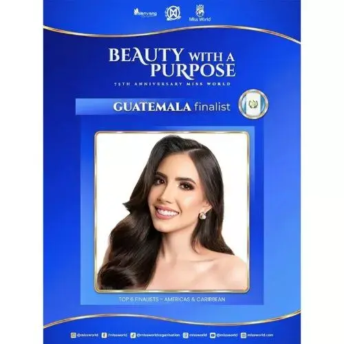 Guatemalteca Andrea Ortiz representa a Guatemala en Miss Mundo 2026