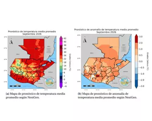 Lluvias en Guatemala para septiembre 2026