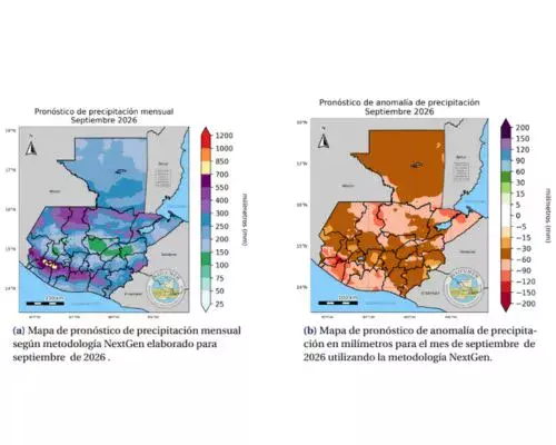 Temperaturas en Guatemala para septiembre 2026