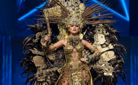 Ximena Carrillo brilla en Miss Grand Guatemala con un traje único inspirado en el Popol Vuh